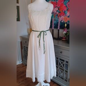 Sweet Lanz Original Floral Eyelet Midi Dress